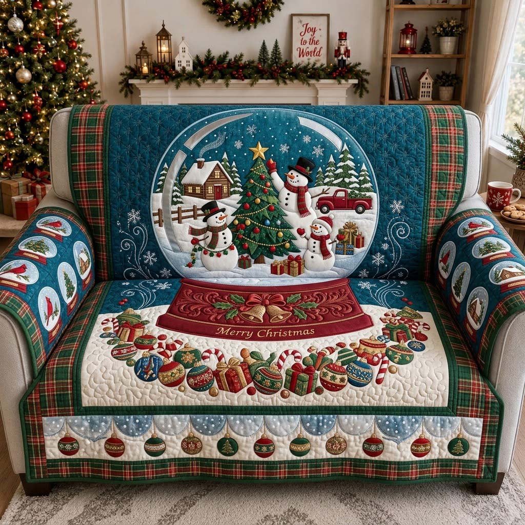 Christmas Snow Globe Sofa Cover
