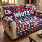 Red White and 250 Celebration Sofa Cover