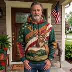 Heritage Buck hoodie, all-over print