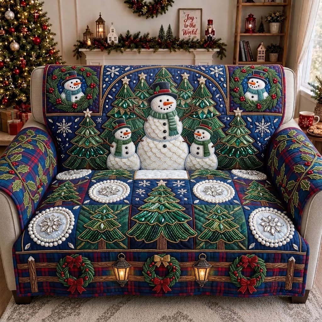 Snowman Forest Sofa Cover