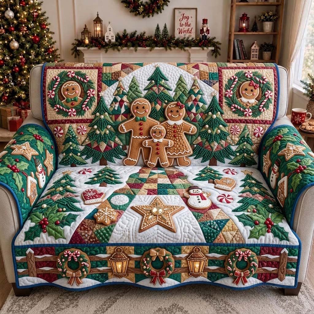 Gingerbread Candyland Forest Sofa Cover