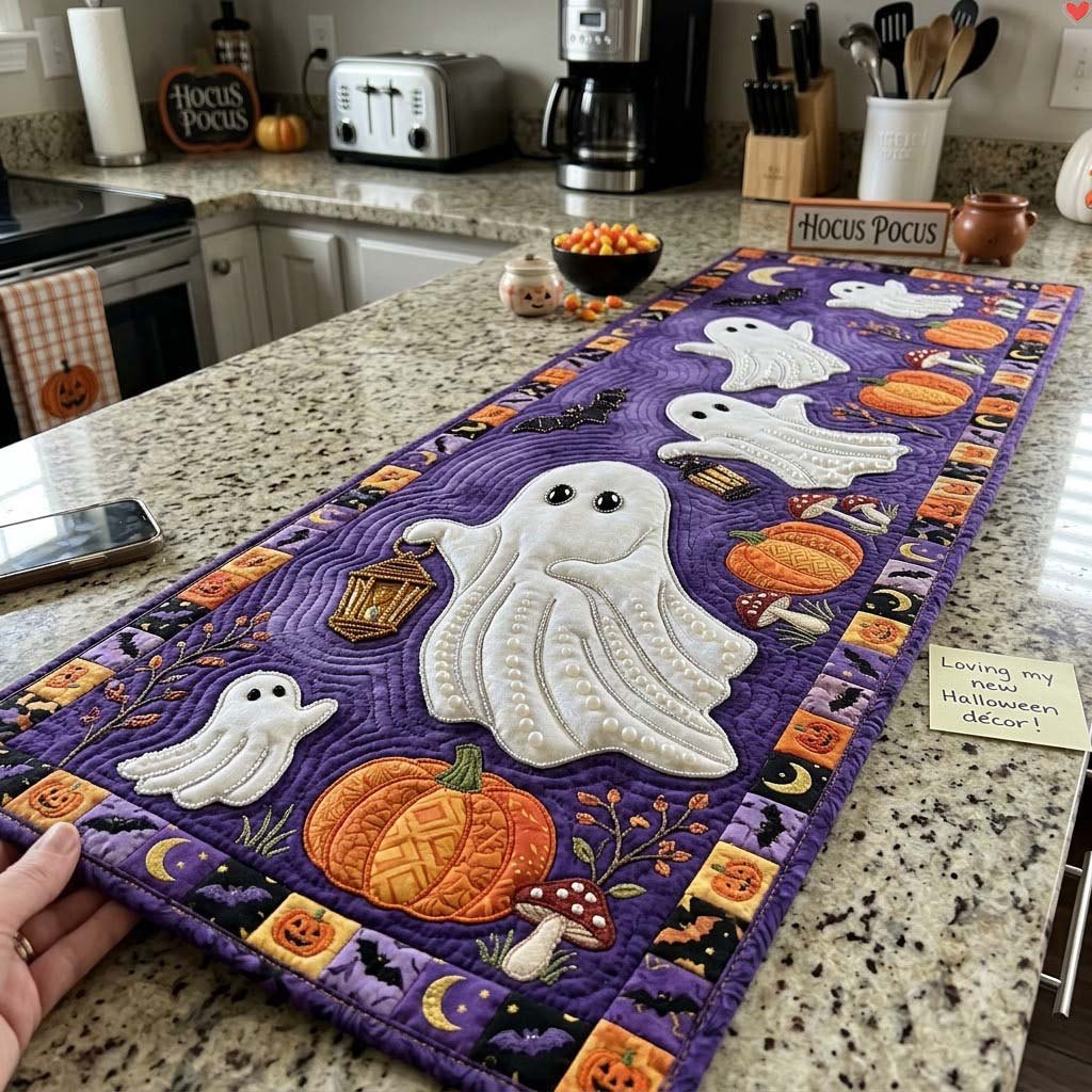 Jeweled Ghost Procession Table Runner