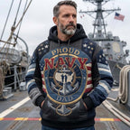 Proud Navy Legacy Crest hoodie, all-over print