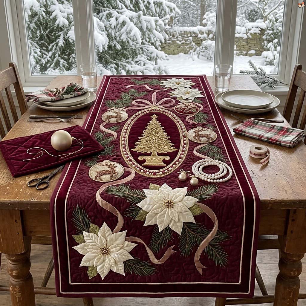 Unfinished Golden Table Runner