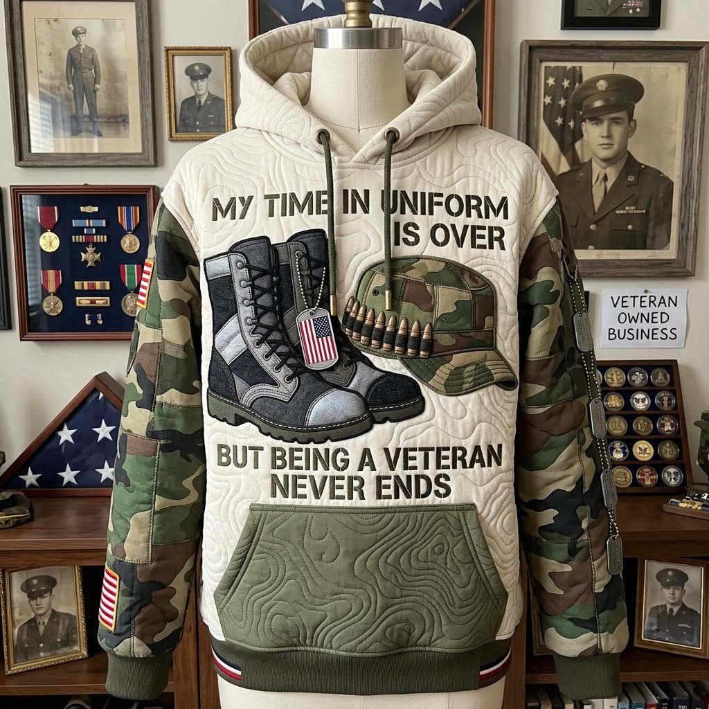 Boots and Helmet Tribute hoodie, all-over print