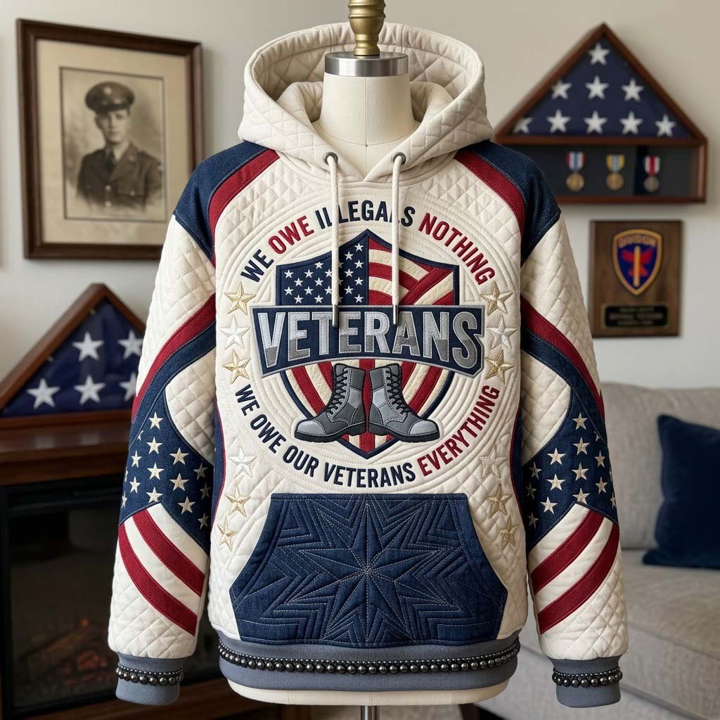 Veteran Honor Crest hoodie, all-over print