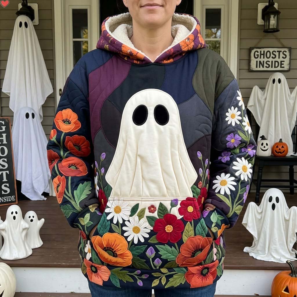 Bloom Ghost Garden hoodie, all-over print