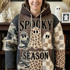 Spooky Pattern Ghost Club hoodie, all-over print