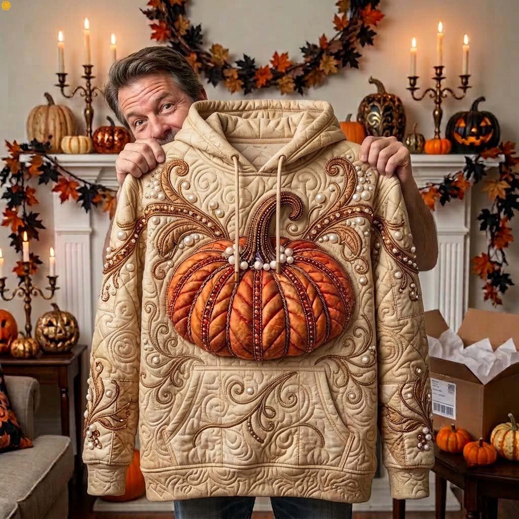 Pumpkin Crown hoodie, all-over print