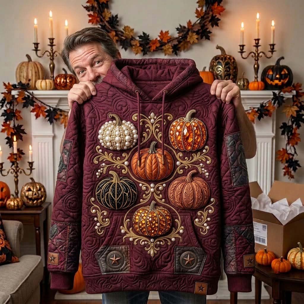 Pumpkin Brooch Gallery hoodie, all-over print