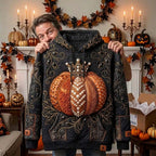 Imperial Pumpkin Tapestry hoodie, all-over print