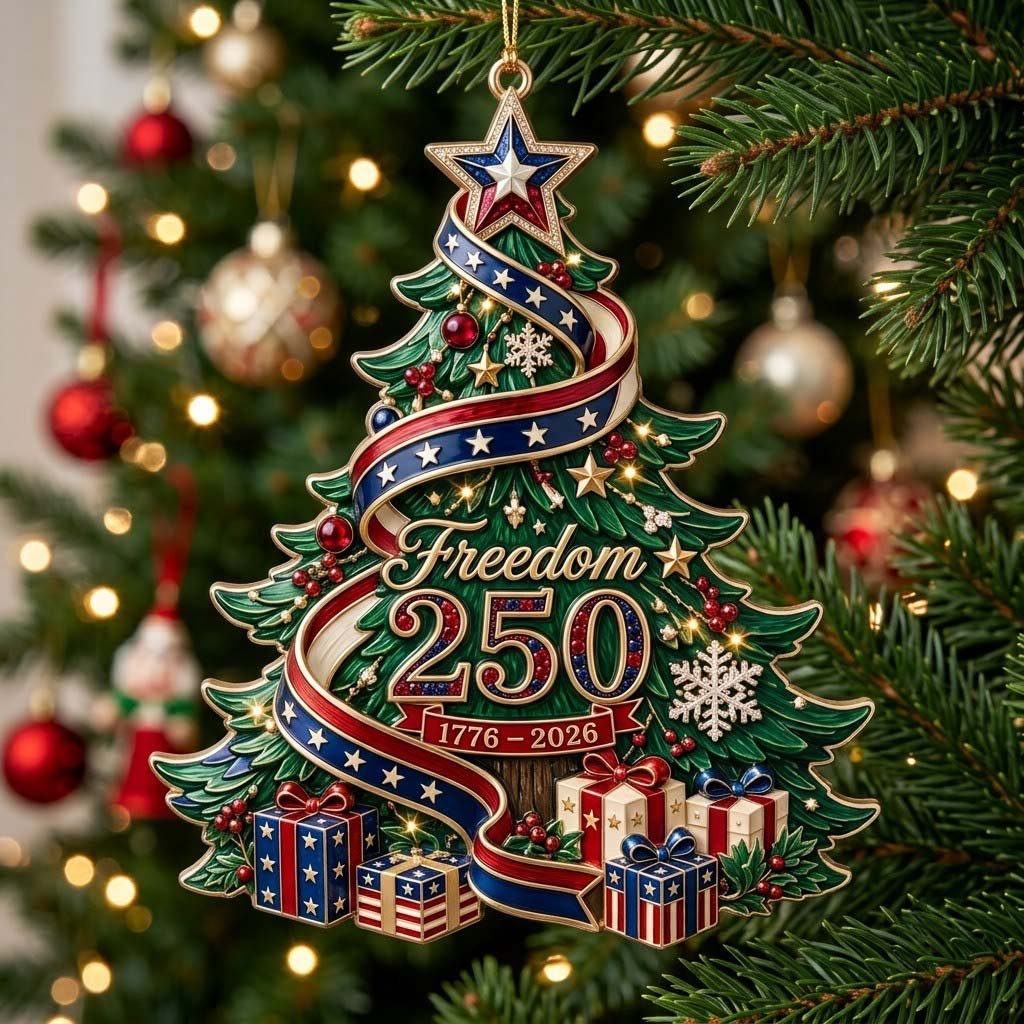 Freedom 250 Christmas Ornament