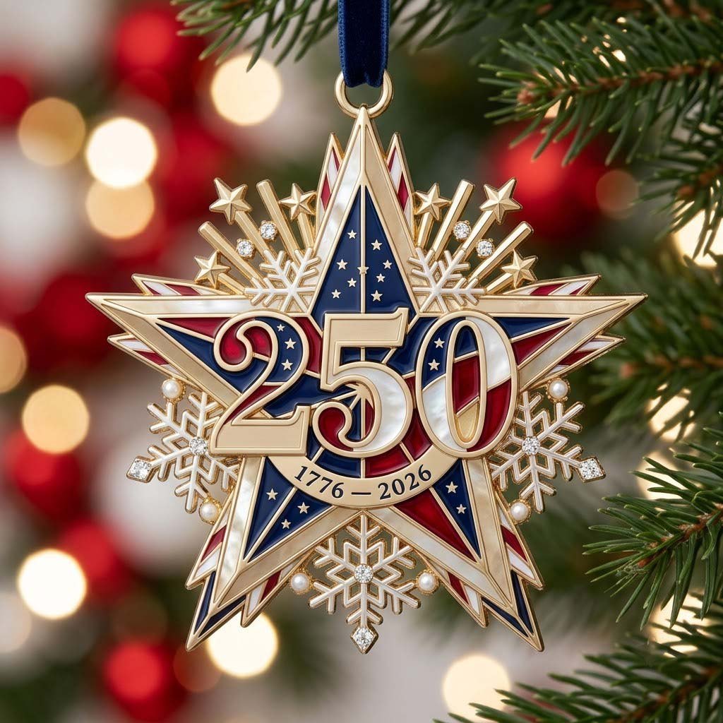 250 Stars of Freedom Christmas Ornament