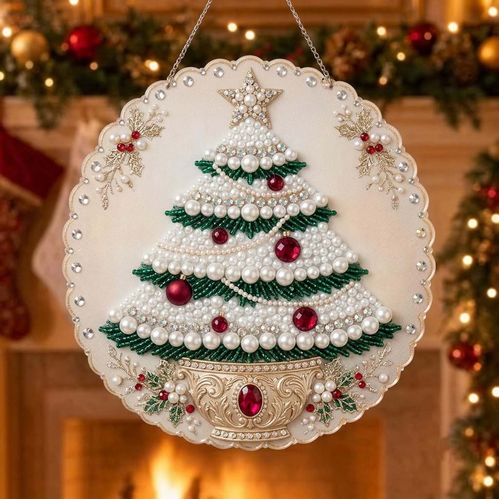 Snowfall Christmas Tree Christmas Ornament