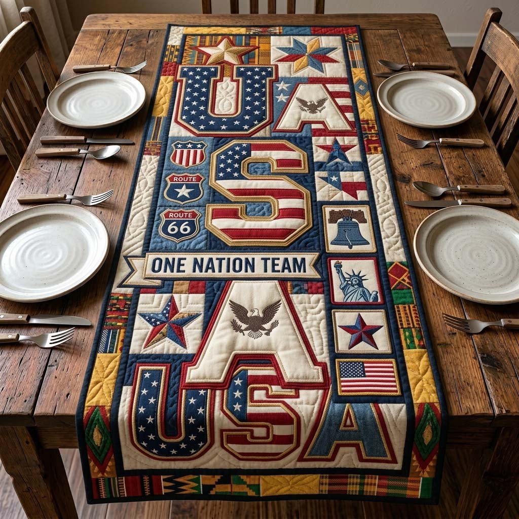 Courage Freedom Table Runner