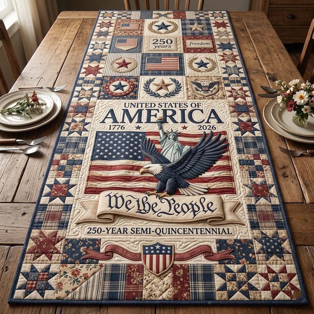 United States of America We the People Table Runner
