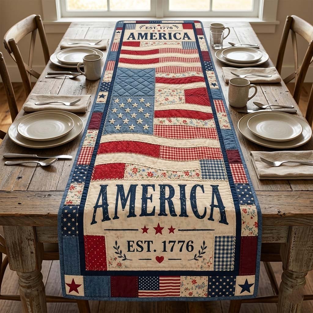 Americana Patch Table Runner
