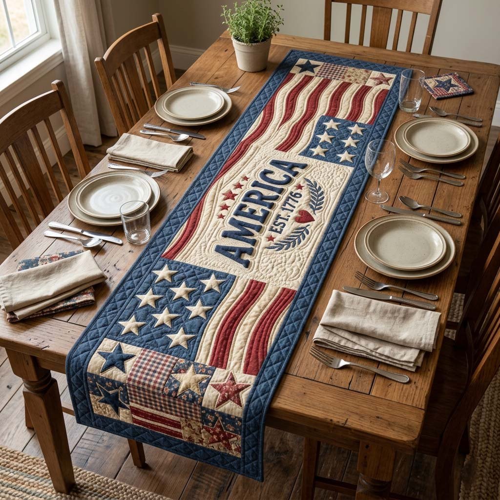 Patriot Stars Table Runner