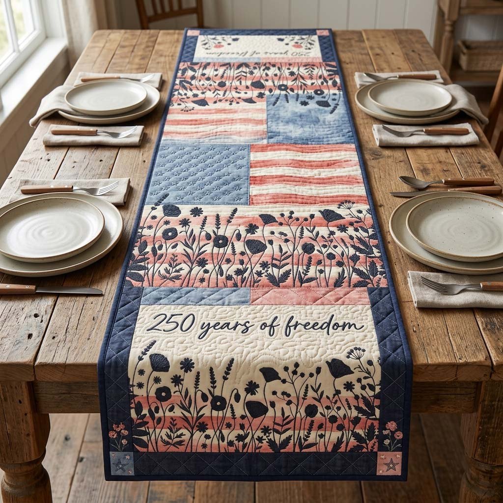 Patriotic Meadow Table Runner