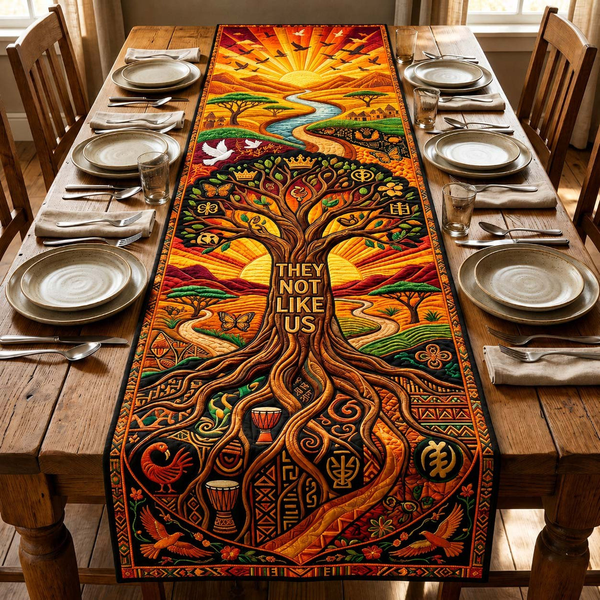 Tree of Freedom Table Runner