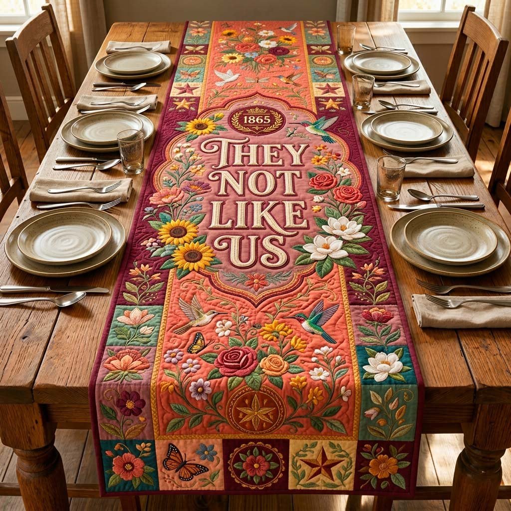 Blush Heritage Bloom Table Runner
