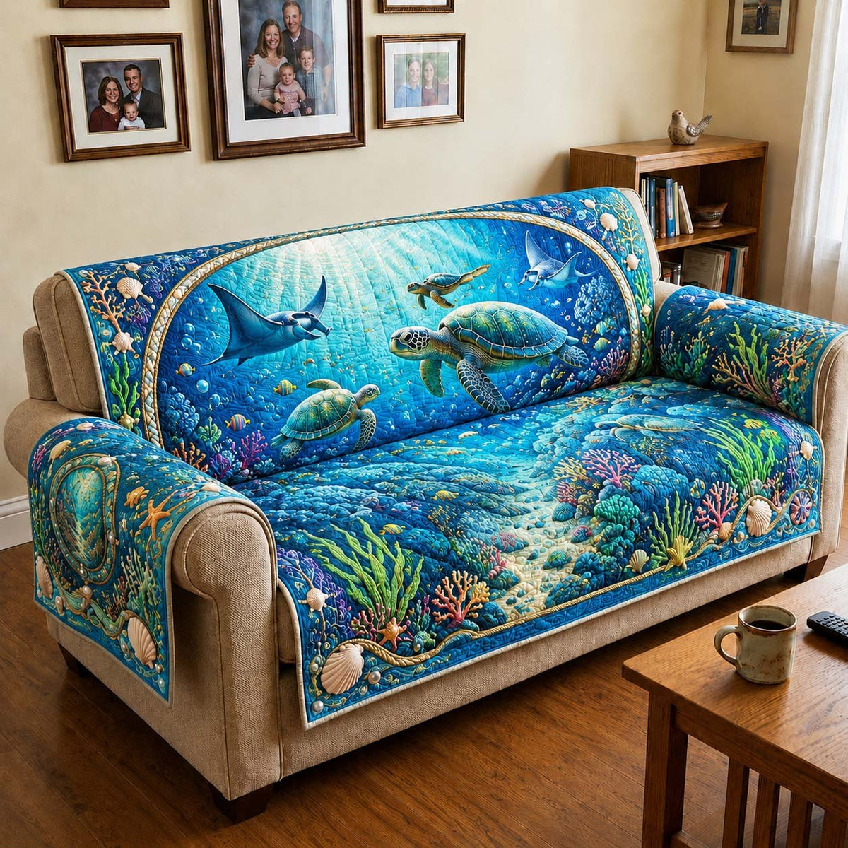 Sea Turtle Reef Sofa Cover