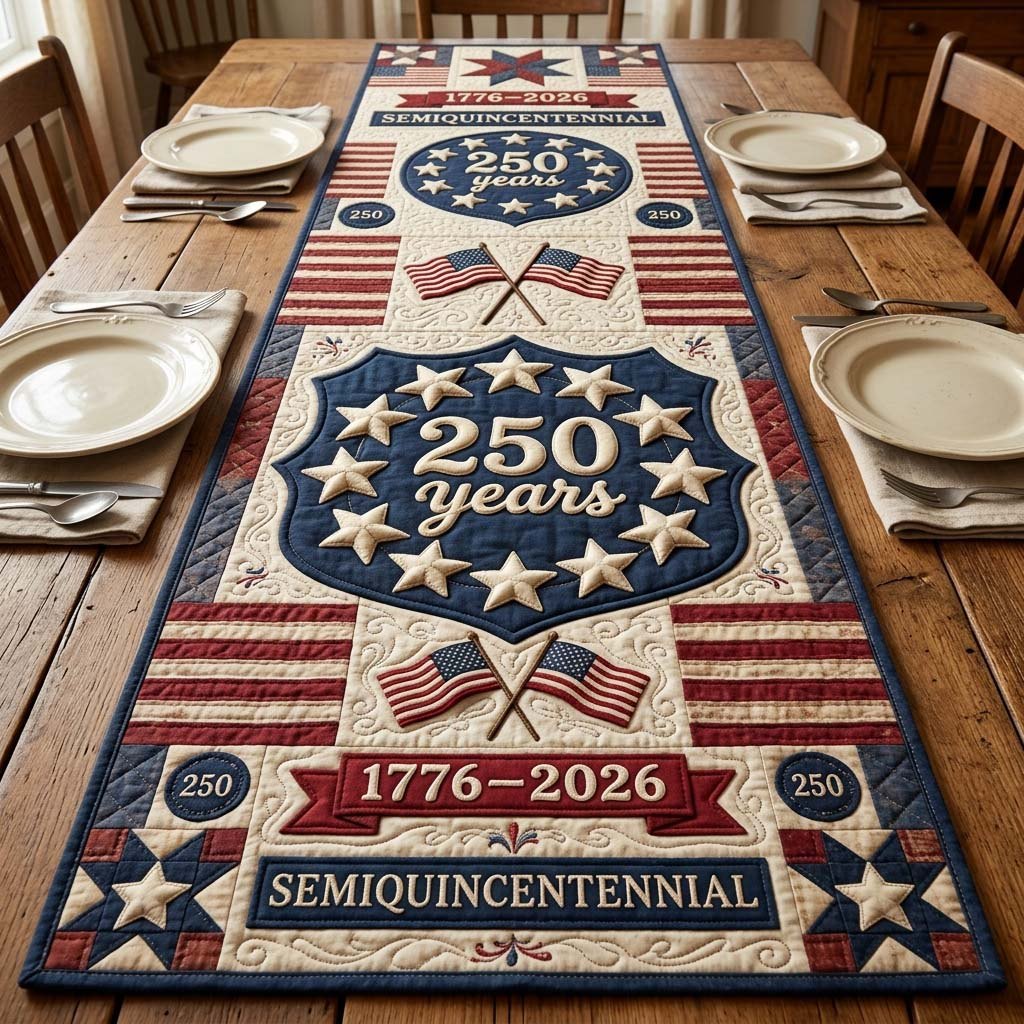 Patriot Shield Table Runner