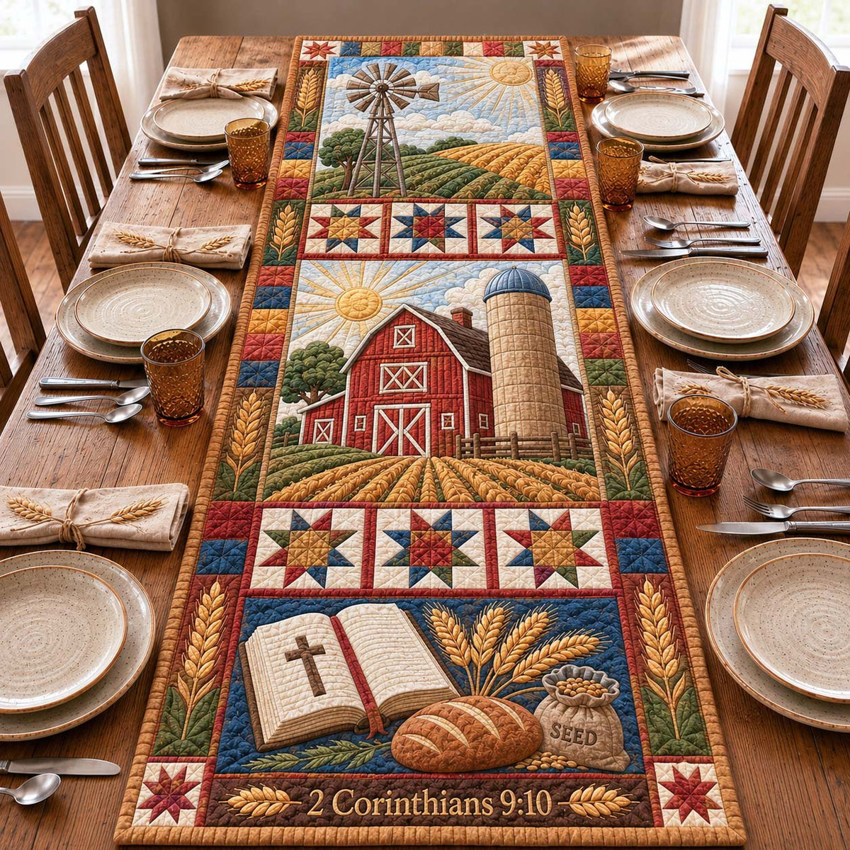 Farm Faith Table Runner
