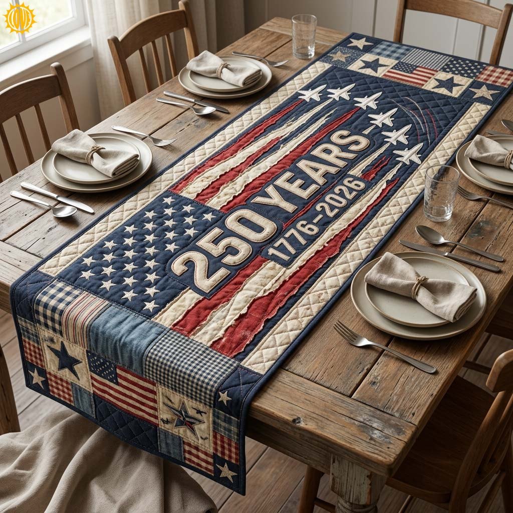 Freedom Stripes Table Runner