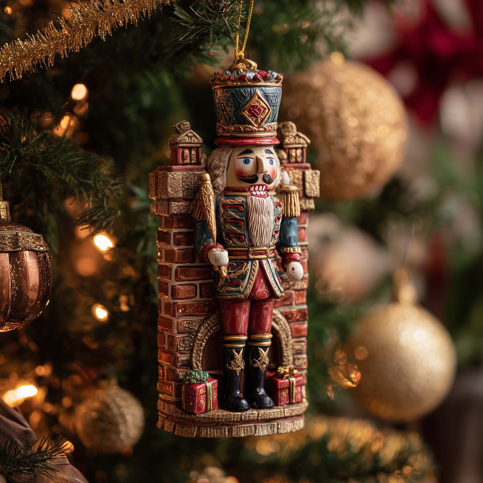 Nutcracker Guard by the Chimney Christmas Ornament
