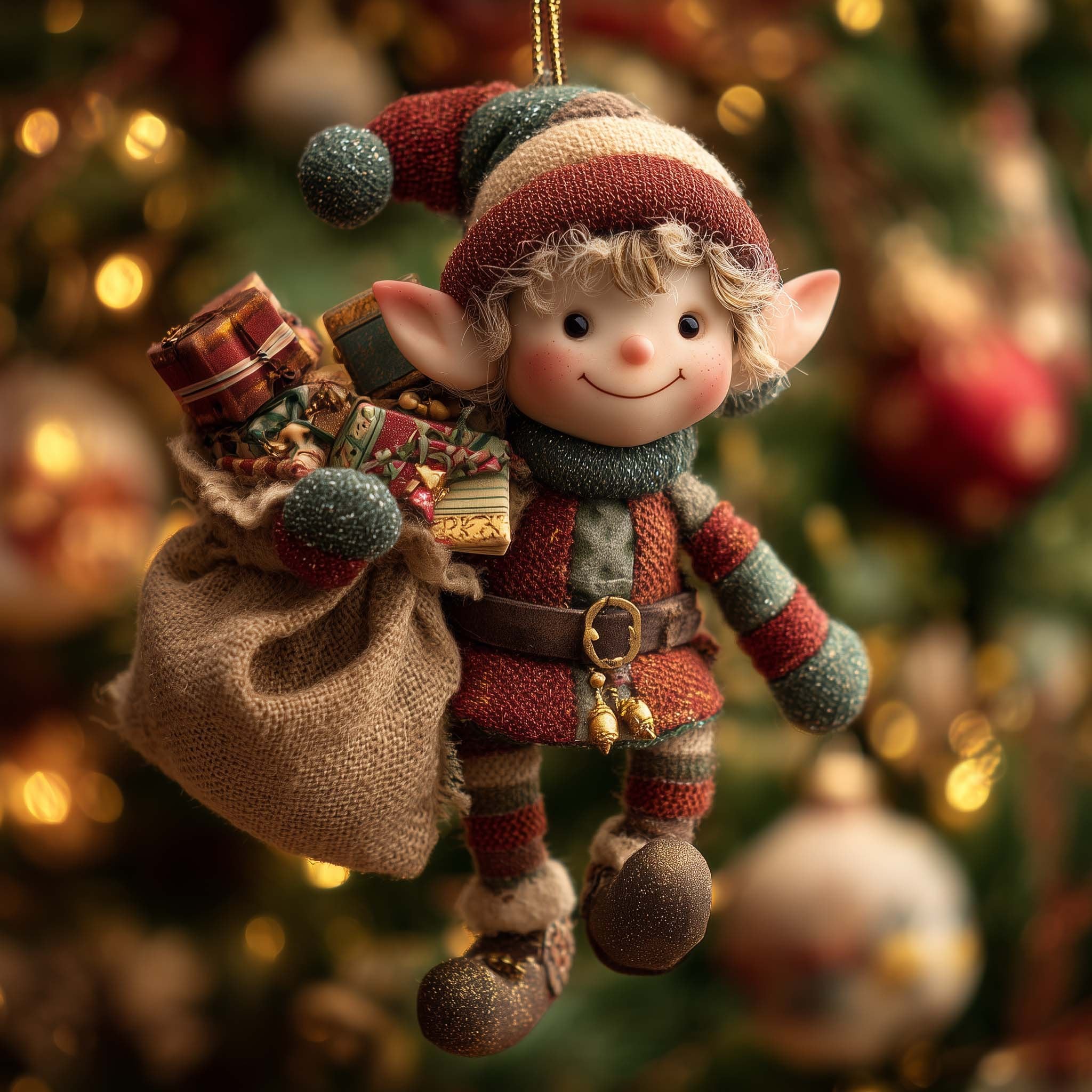 Winter Elf Journey Christmas Ornament