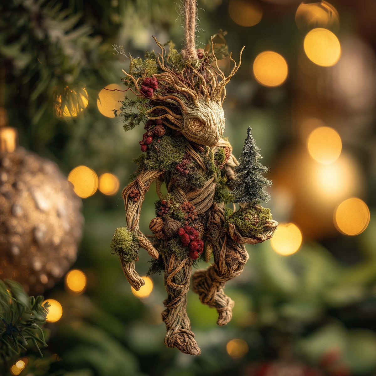 Driftwood Forest Guardian Christmas Ornament
