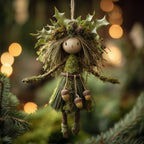 Moss and Acorn Forest Sprite Christmas Ornament