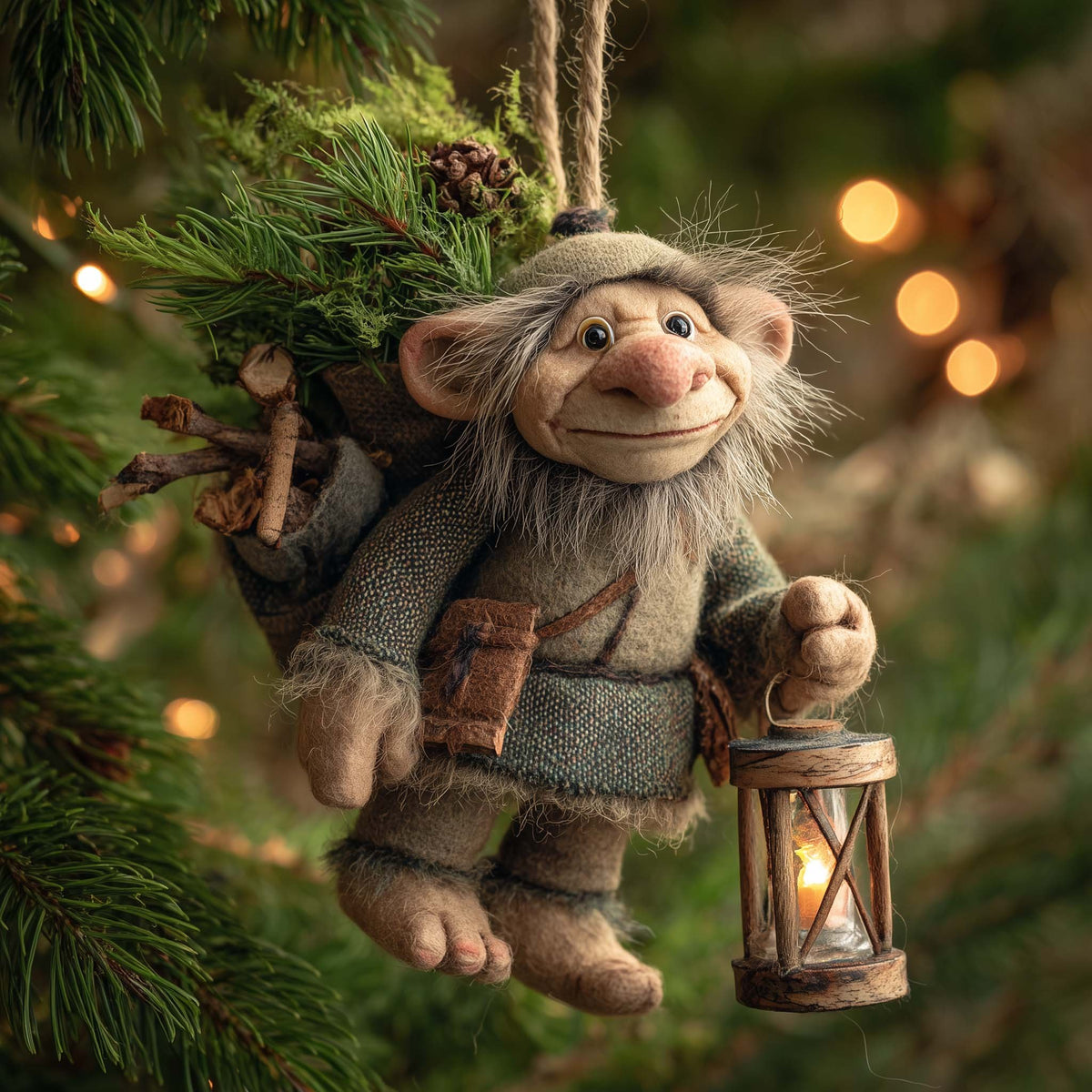 Forest Wanderer Troll Christmas Ornament
