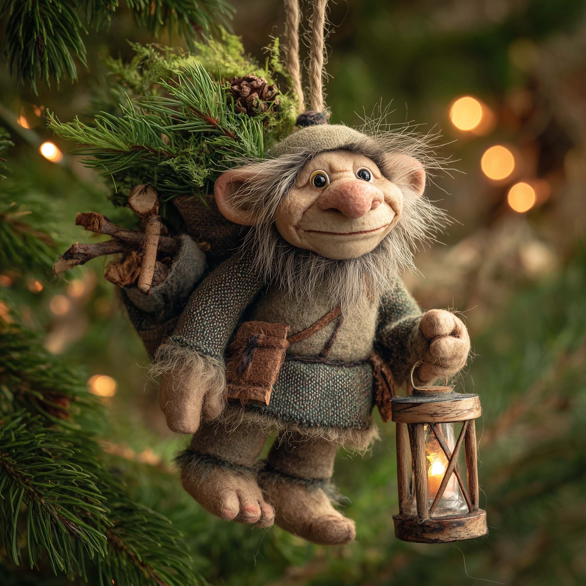 Forest Wanderer Troll Christmas Ornament