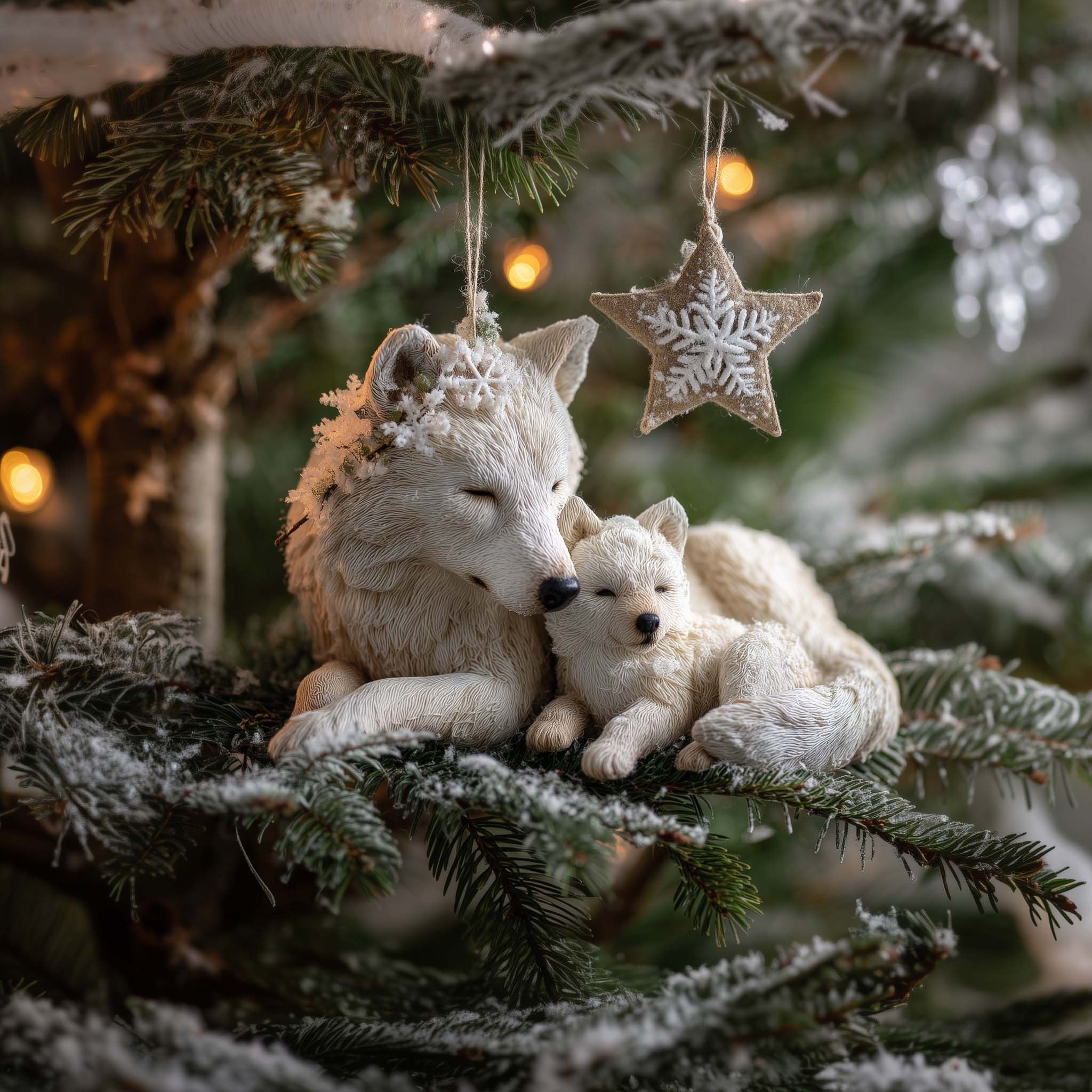 Wolf Pack Protector Christmas Ornament