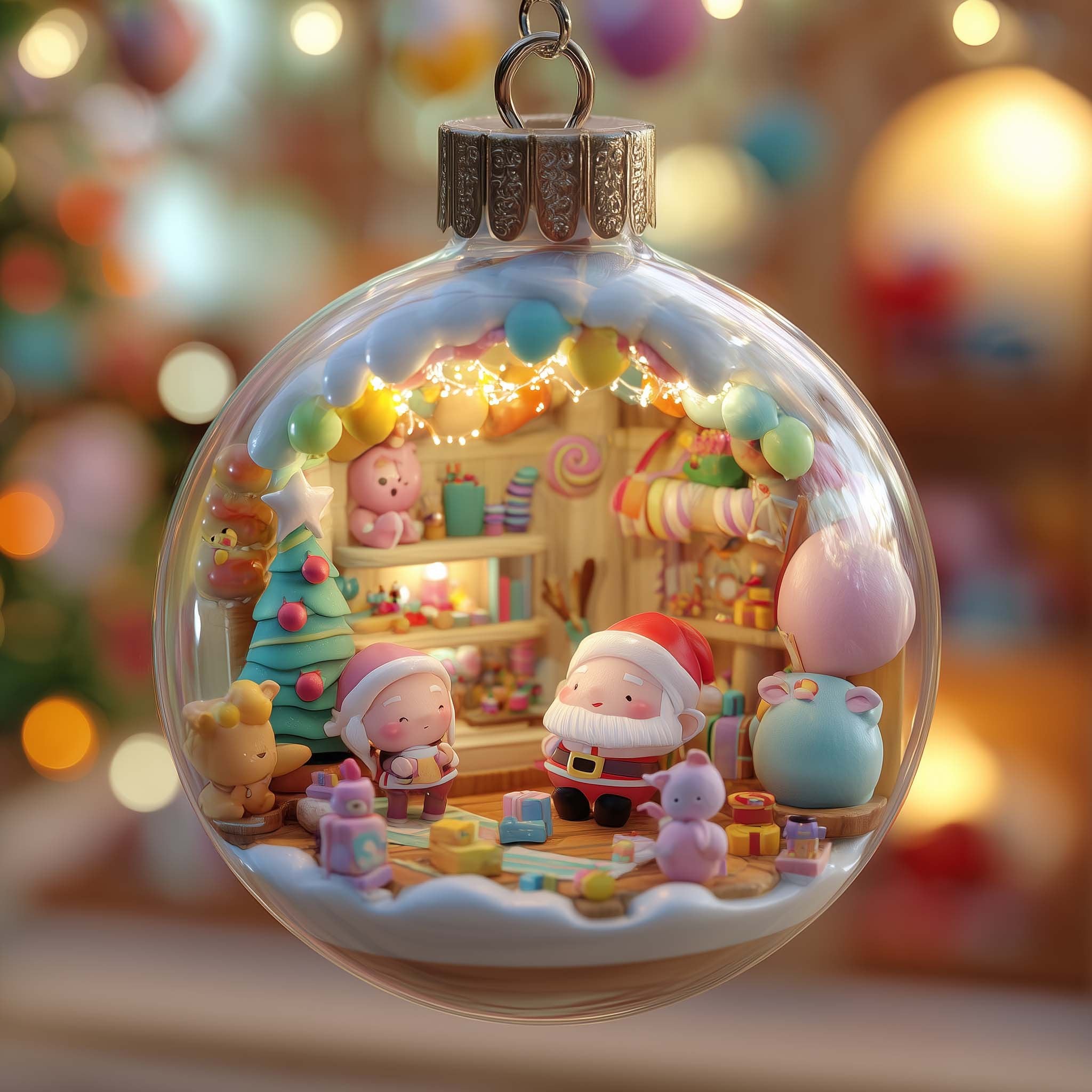 Candy Toy Shop Globe Christmas Ornament