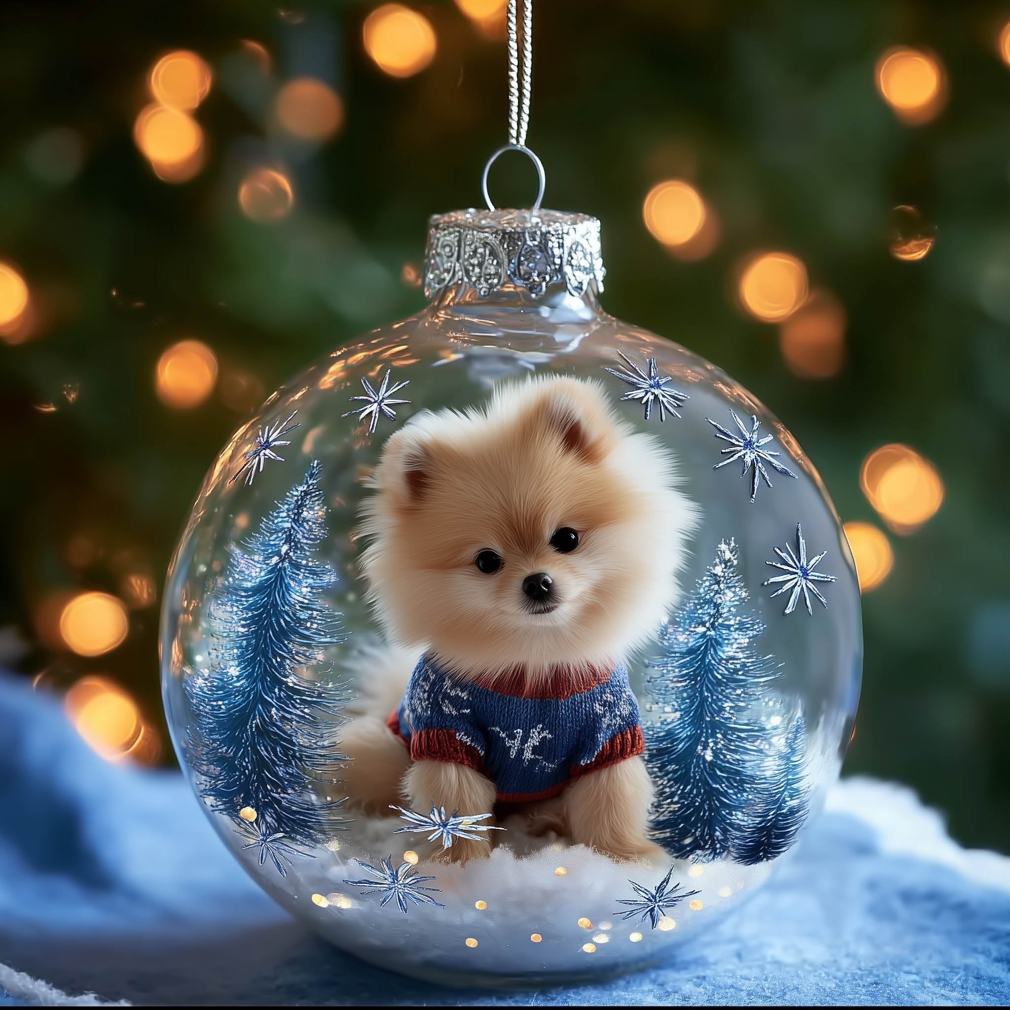 Festive Pompom Christmas Ornament