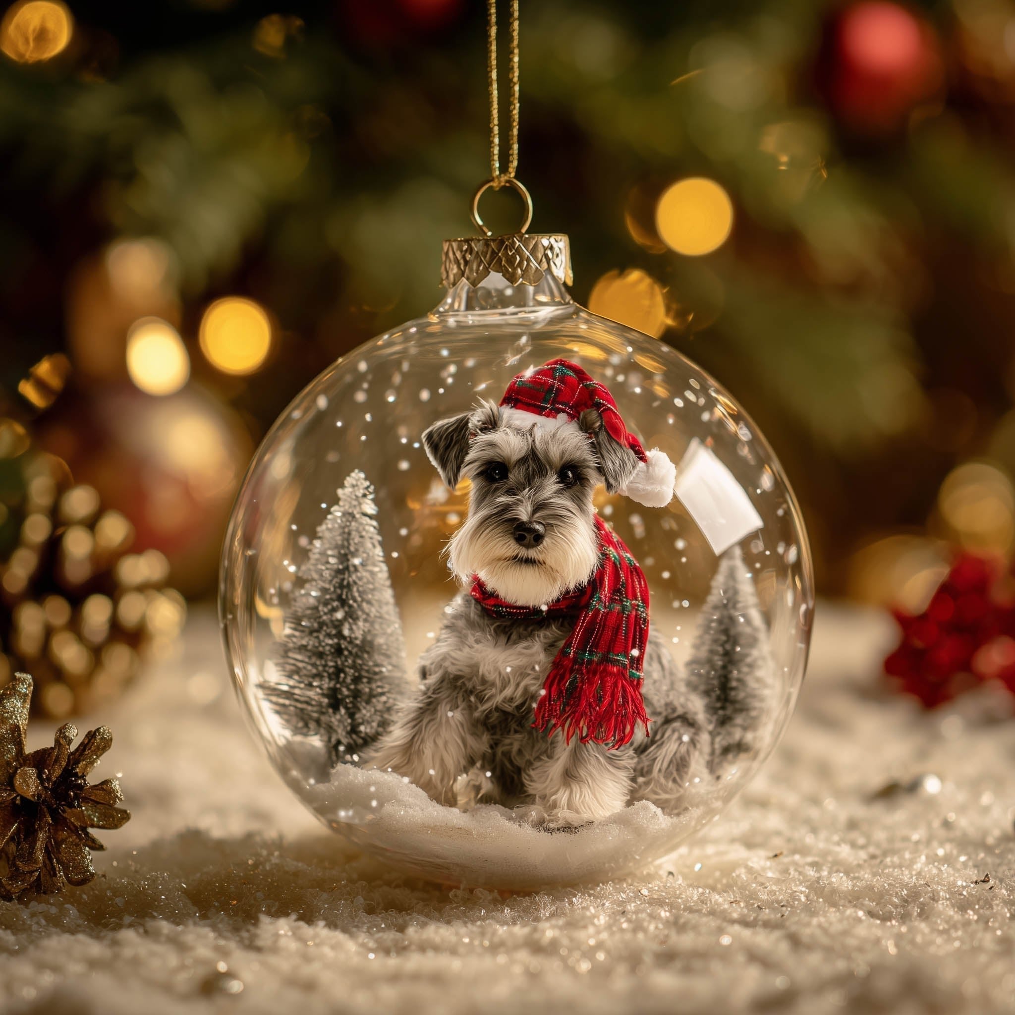 Christmas Schnauzer Christmas Ornament