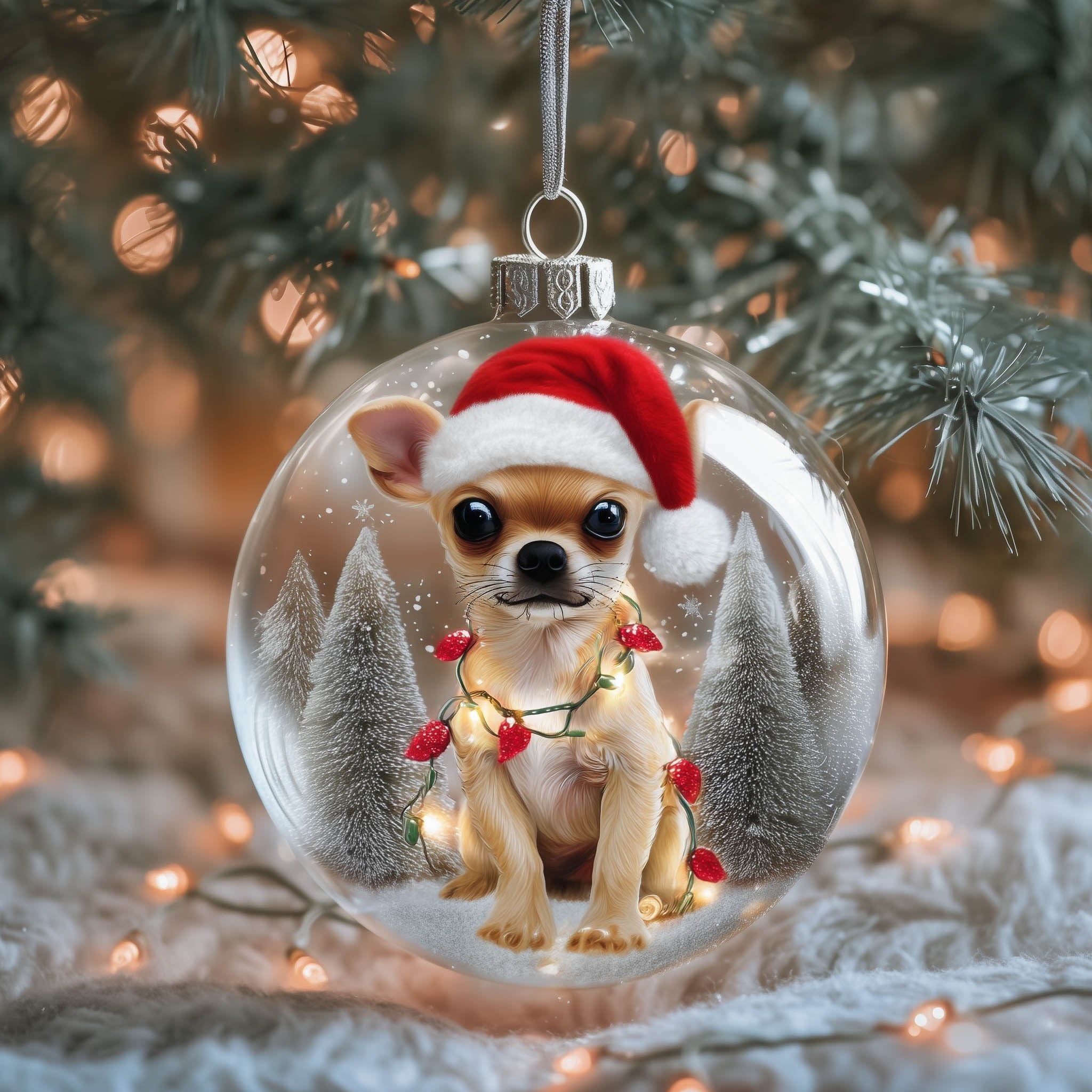 Christmas Chihuahua Christmas Ornament