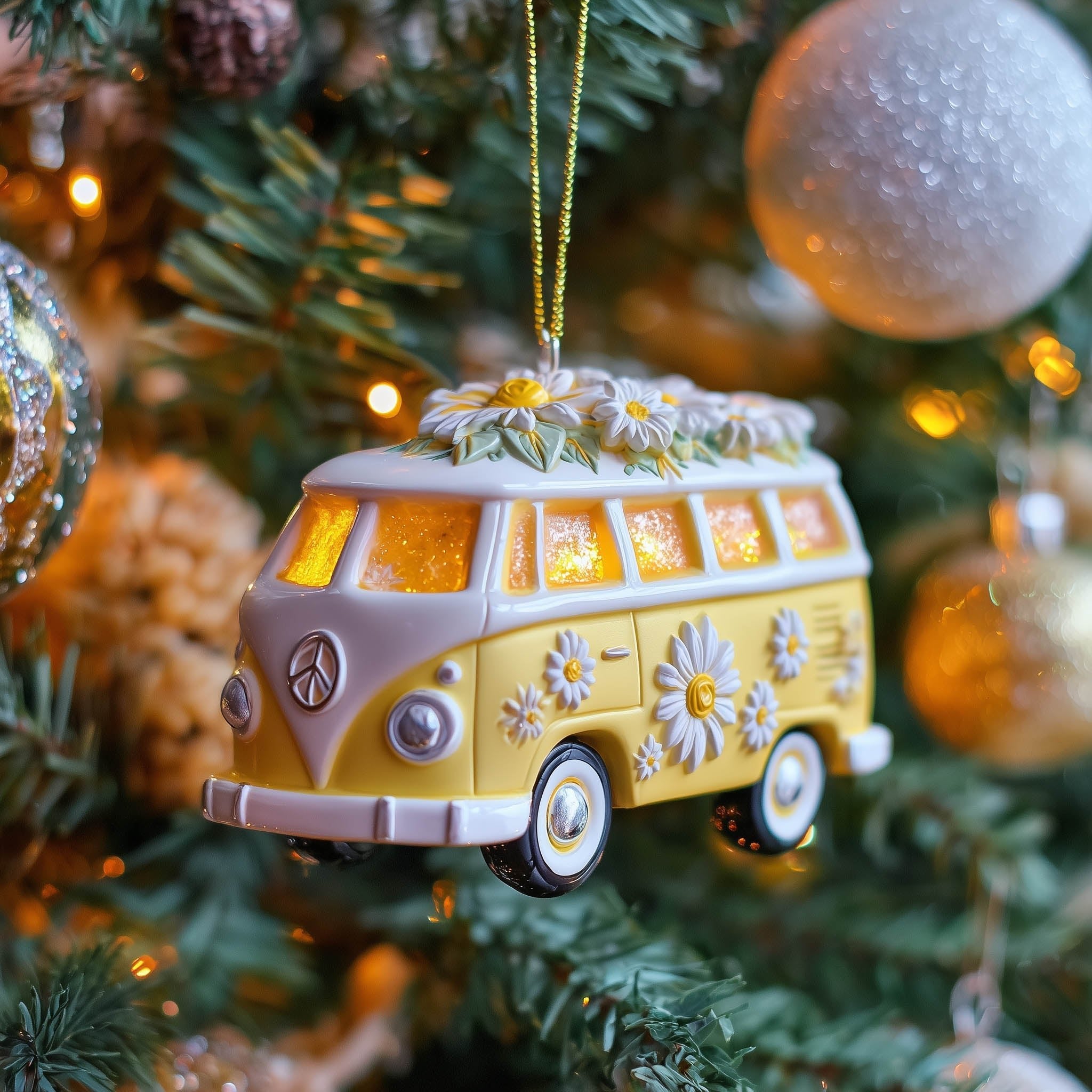 Hippie Van Christmas Ornament