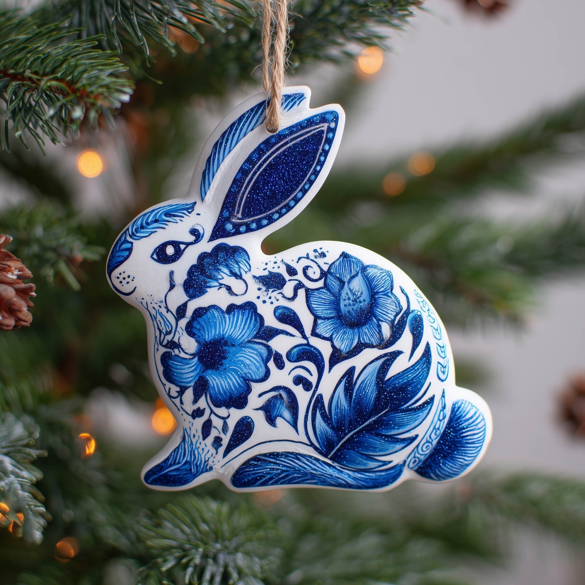 Adorable Rabbit Christmas Ornament