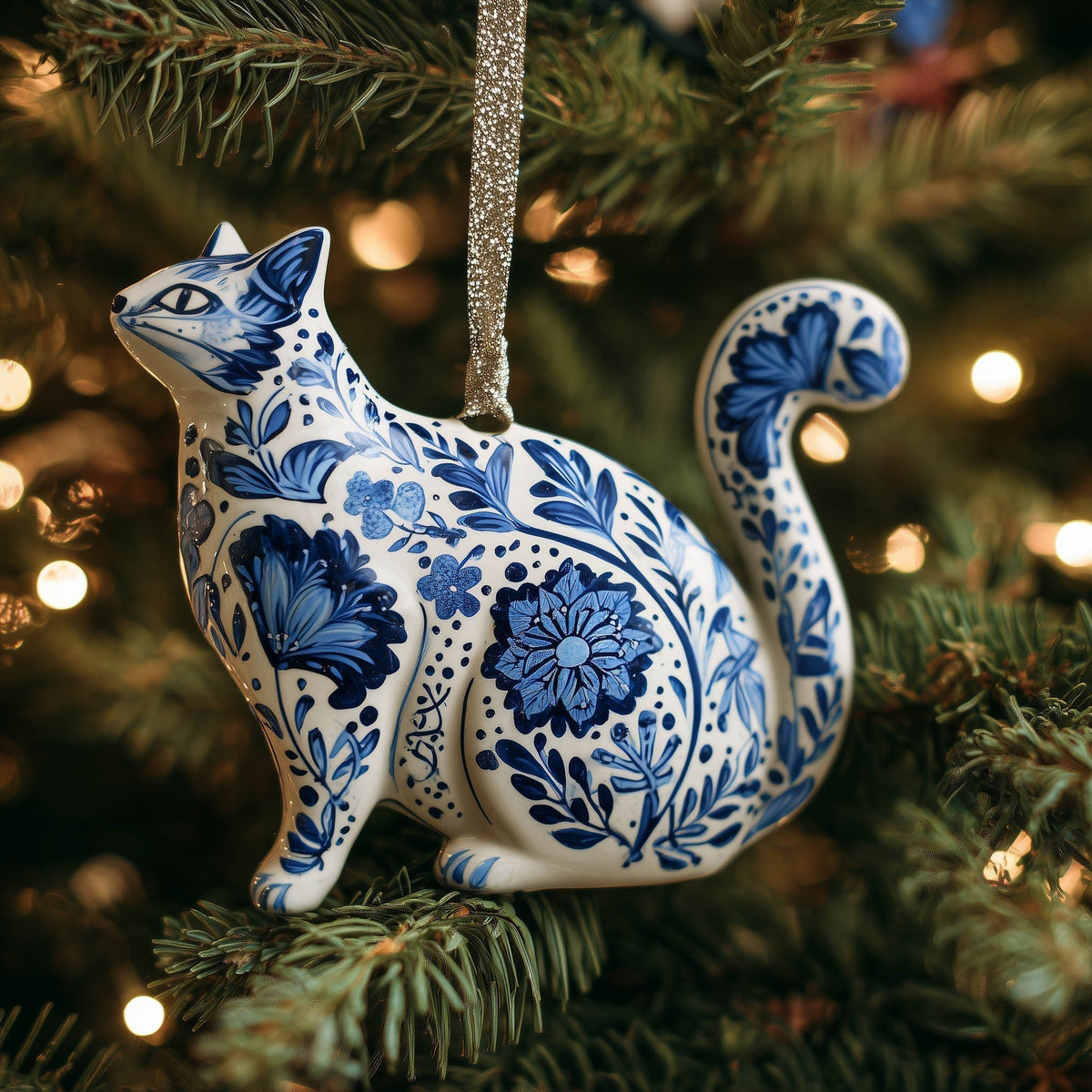 Adorable Cat Christmas Ornament