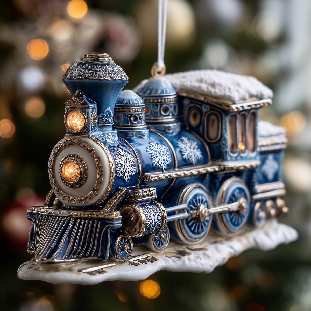 Frosted Railway Christmas Ornament