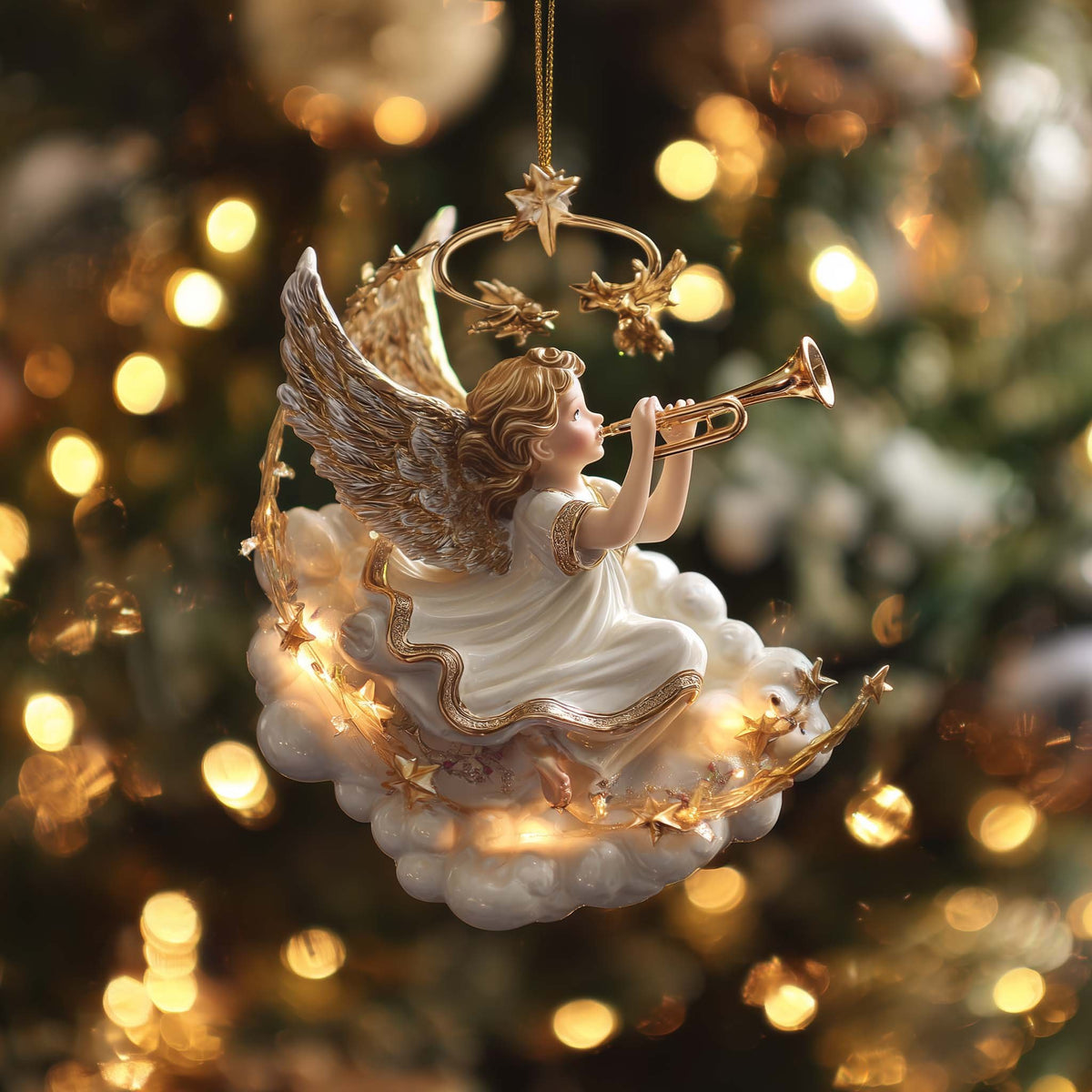 Celestial Angel Serenade Christmas Ornament