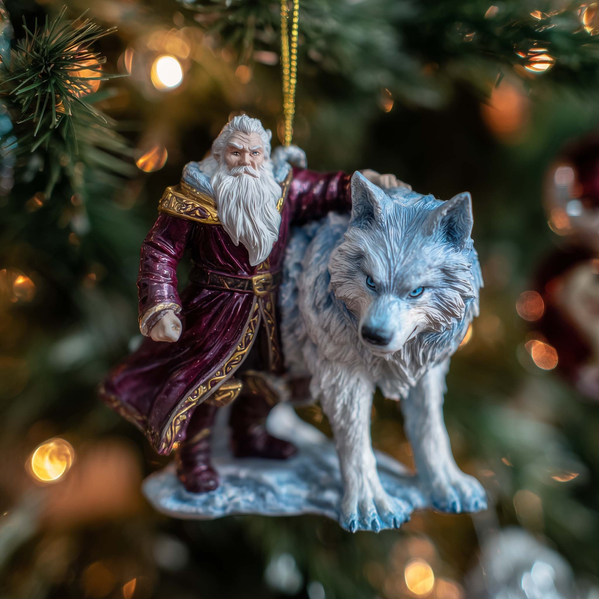 Frostbound Sentinel Christmas Ornament