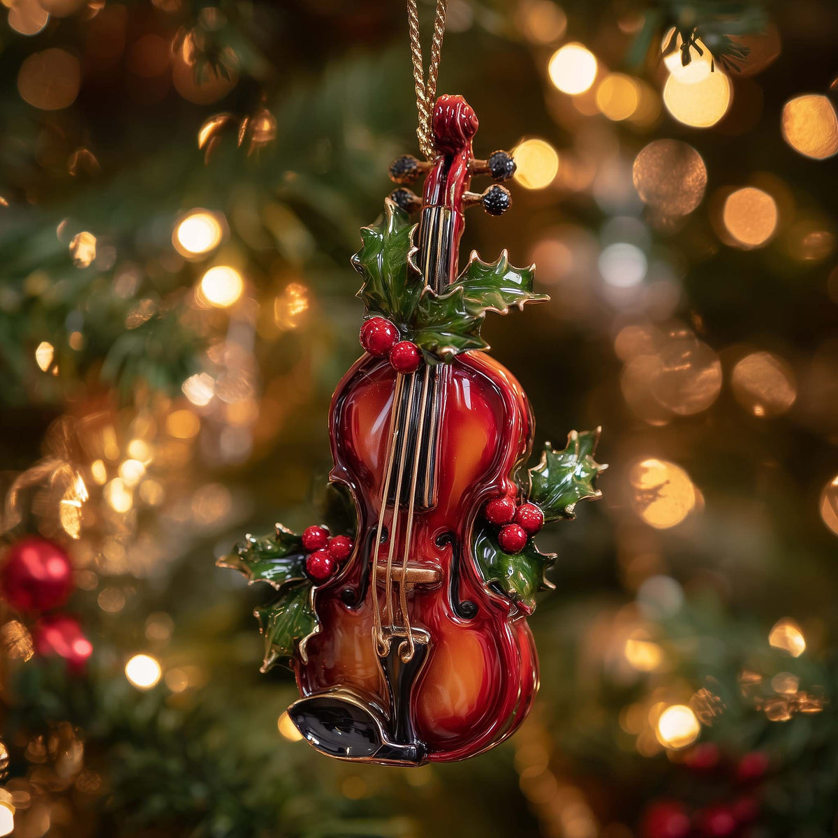 Holly Harmony Christmas Ornament