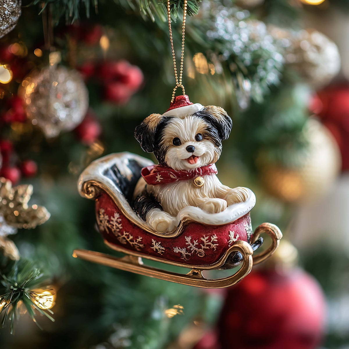 Santa Driver Christmas Ornament