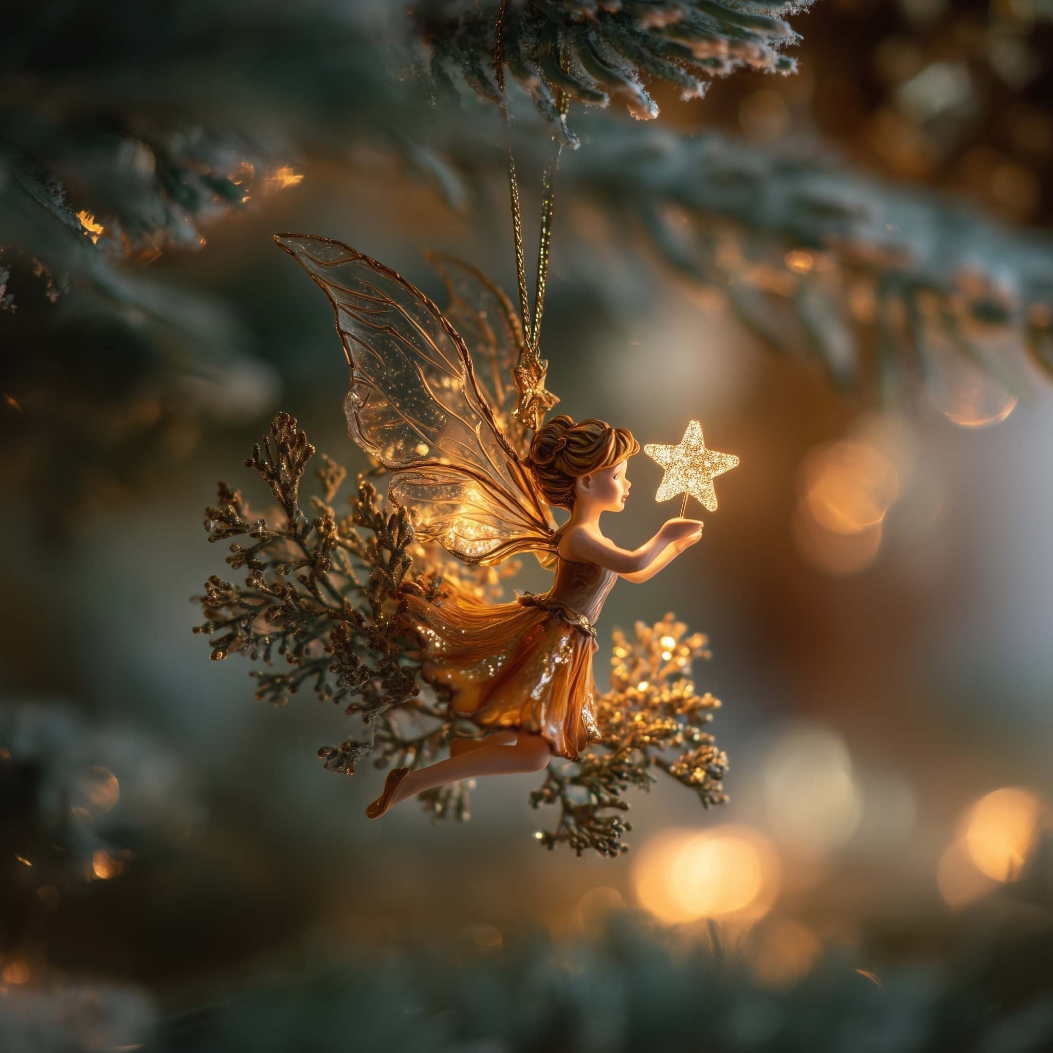 Starlit Fairy Wish Christmas Ornament
