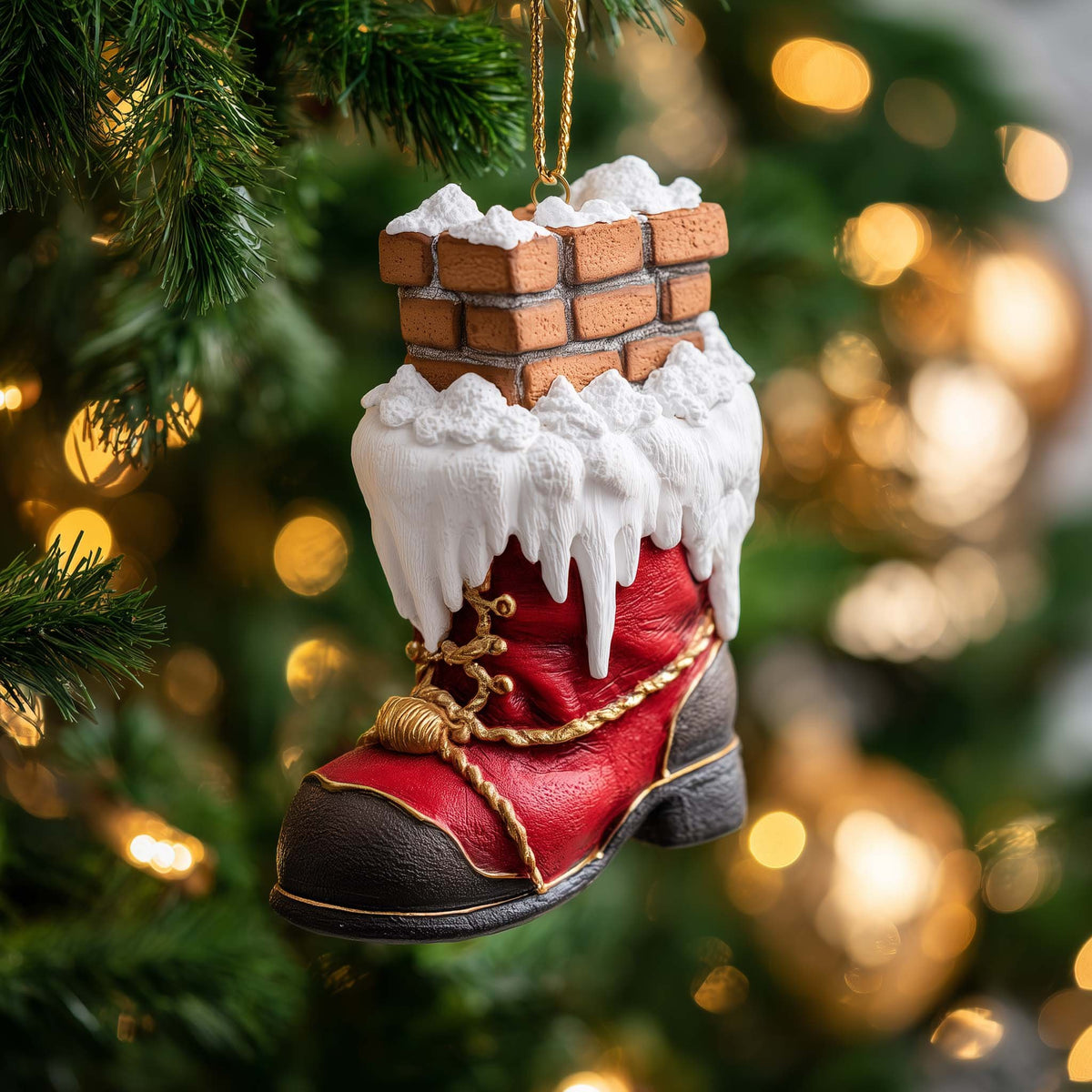 Chimney Boot Christmas Ornament